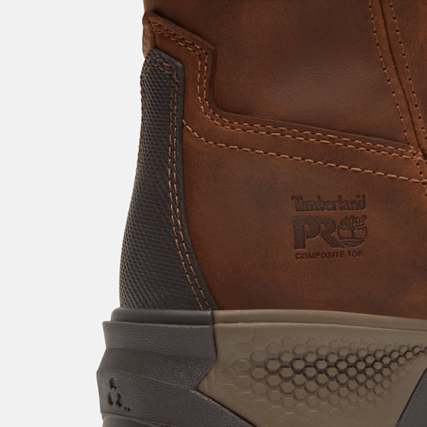 Men's Timberland PRO® TiTAN™ EV Pull-On Composite Toe Waterproof Work Boot / Brown