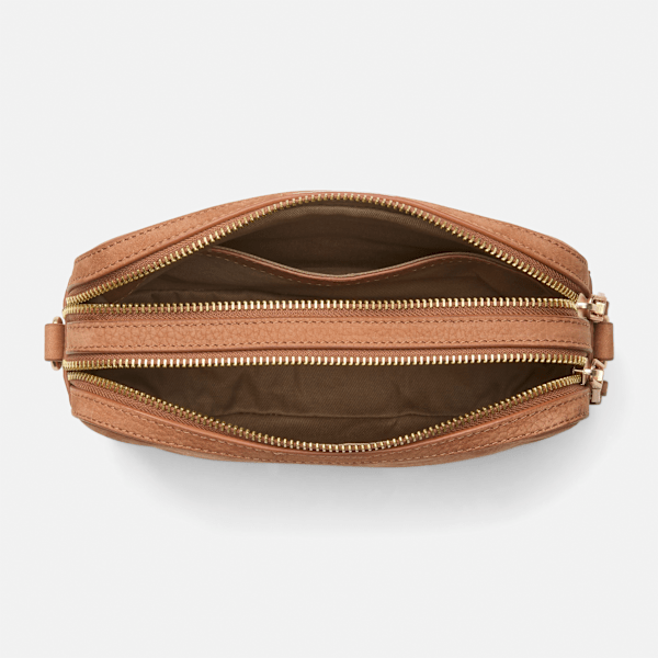 Women's Soft Leather Camera Bag / Tan Leather