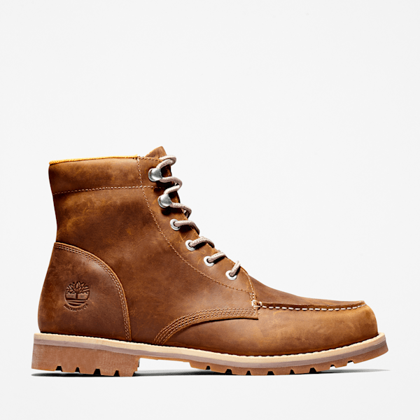 Men's Redwood Falls Waterproof Moc-Toe Boot / Saddle Brown