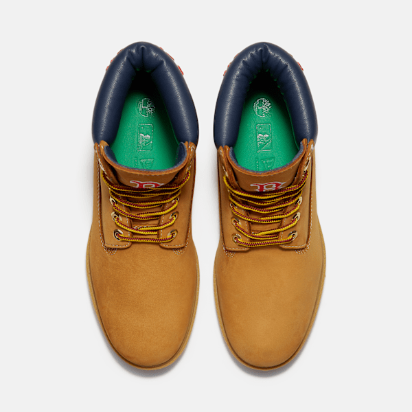 Men's Timberland® x New Era® Red Sox 6-Inch Waterproof Boot / Wheat Red Sox