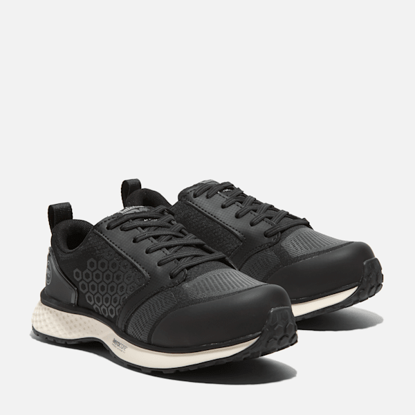 Women's Reaxion Composite Toe Work Sneaker / Black/White