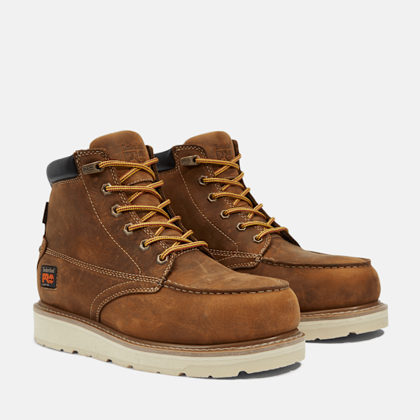 Men's Gridworks 6" Alloy Toe Waterproof Work Boot / Brown Full-Grain