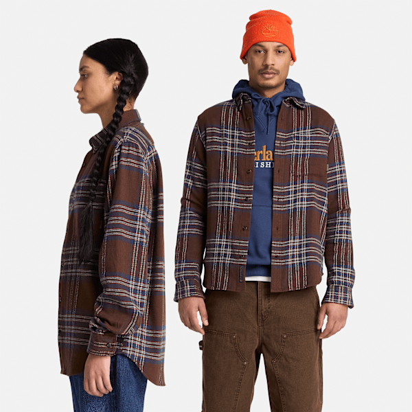 Indigo Check Regular Shirt / Chicory Coffee Brown
