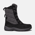Women's White Ledge Tall Waterproof Snow Boot / Black Suede