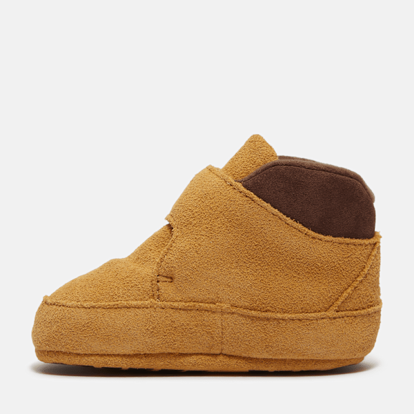 Infant Crib Bootie Mid Hook-and-Loop Boot / Wheat Suede