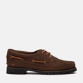 Women's Timberland® Authentic 3-Eye Boat Shoe / Dark Brown Nubuck