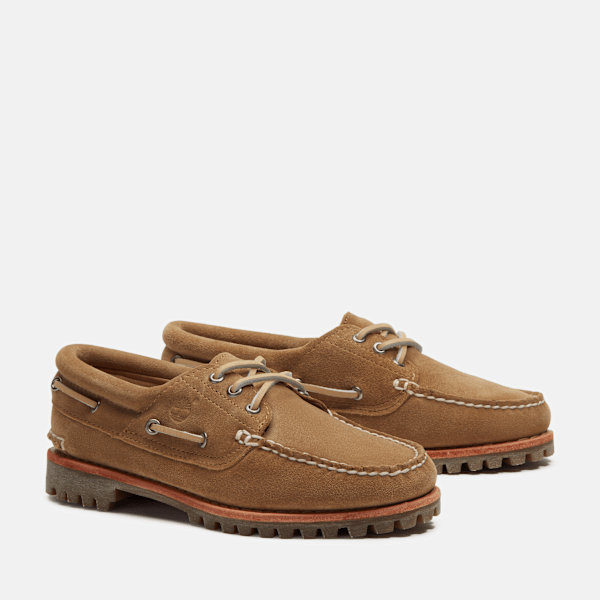 Women's Timberland® Authentic Boat Shoe / Beige Suede