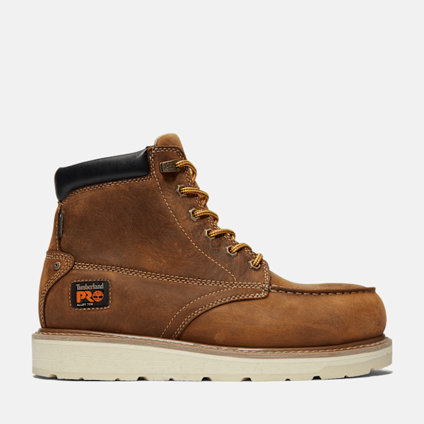 Men's Gridworks 6" Alloy Toe Waterproof Work Boot / Brown Full-Grain
