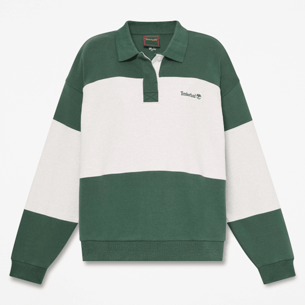 Women's Rugby Polo Sweatshirt / Sycamore/Light Oatmeal Heather