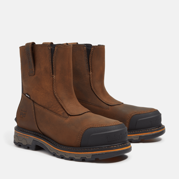 Men's True Grit Chelsea Soft Toe Waterproof Work Boot / Medium Brown Full-Grain