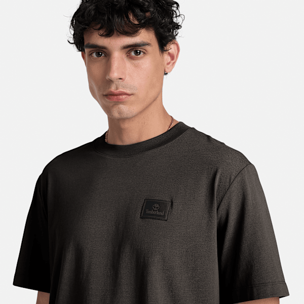 Men's Silicon Badge Short-Sleeve T-Shirt / Vintage Black