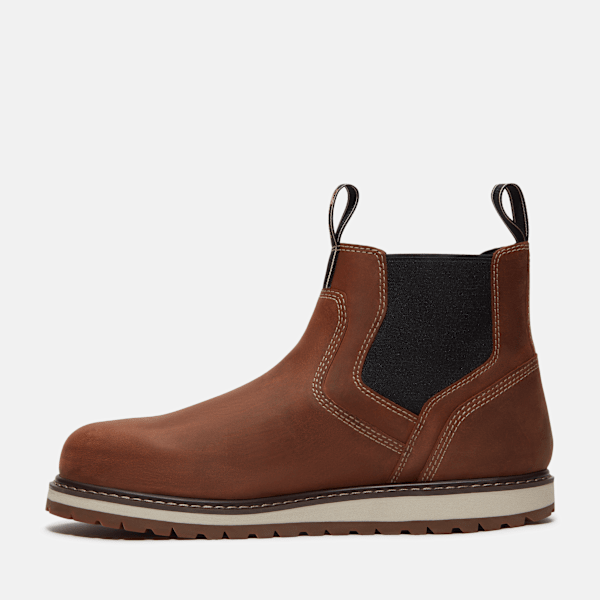 Men's Irvine Chelsea Soft Toe Work Boot / Medium Brown Full-Grain