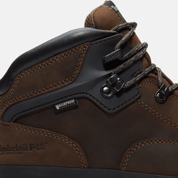 Men's Timberland PRO® Euro Hiker XT Alloy-Toe Waterproof Mid Boot / Brown Full-Grain