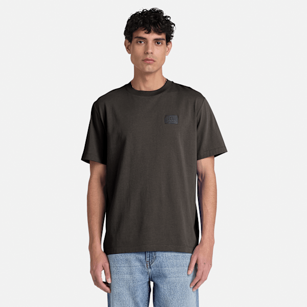 Men's Silicon Badge Short-Sleeve T-Shirt / Vintage Black