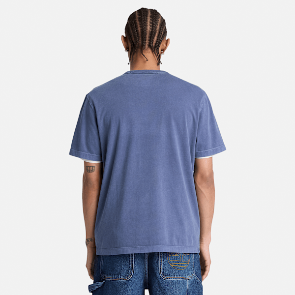 Men's South Cabot Garment Dye Short-Sleeve T-Shirt / Dark Navy Wash