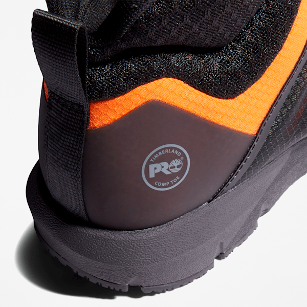 Men's Radius Composite Toe Work Sneaker / Black/Orange