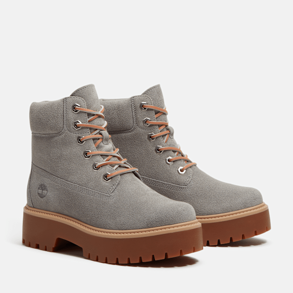 Women's Stone Street Platform 6-Inch Boot / Medium Grey Suede