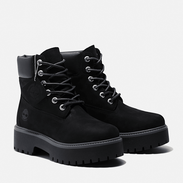 Women's Stone Street 6-Inch Waterproof Platform Boot / Jet Black