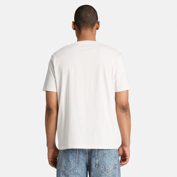 Men's Silicon Badge Short-Sleeve T-Shirt / Vintage White