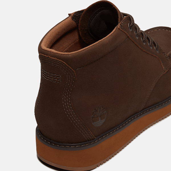 Men's Redwood Edge Moc Toe Chukka Boot / Dark Brown Nubuck