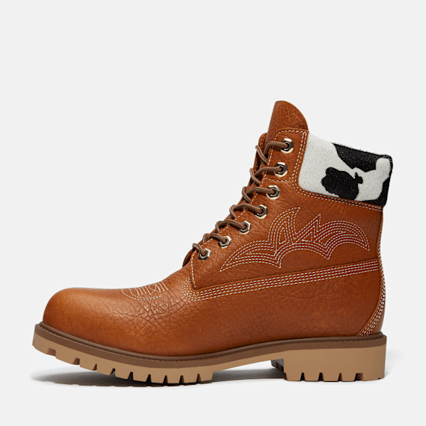 Men's Timberland® x Sneaker Politics 6-Inch Waterproof Boot / Rust Full-Grain/Print