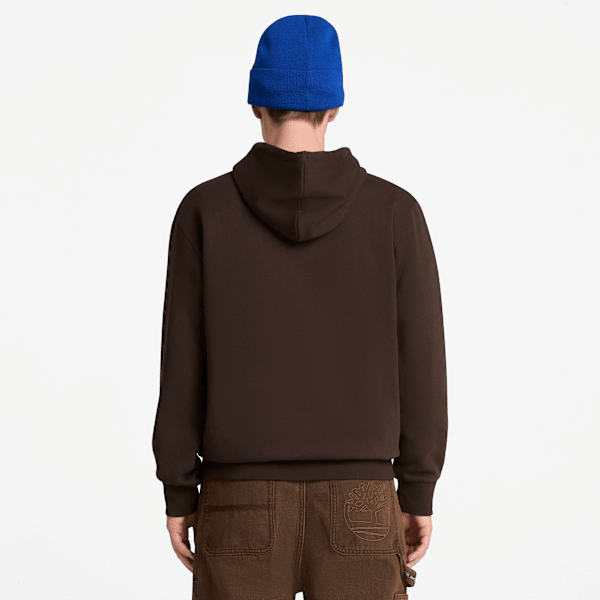 Men's Wareham Tree Logo Patch Hoodie / Dark Brown