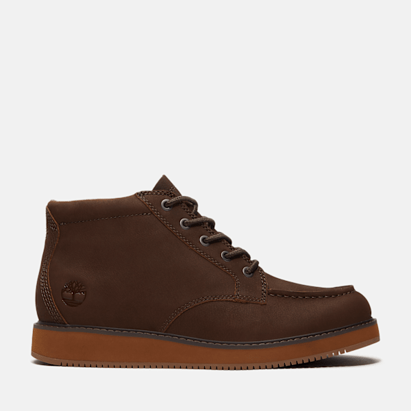 Men's Redwood Edge Moc Toe Chukka Boot / Dark Brown Nubuck