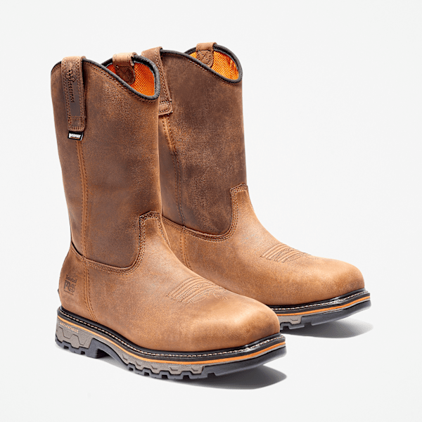 Men's True Grit Pull On Composite Toe Waterproof Work Boot / Earth Brown