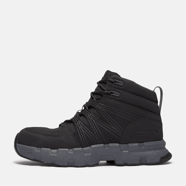 Men's Powertrain EV Mid Composite Toe SD10 Work Sneaker / Blackout Leather/Synthetic