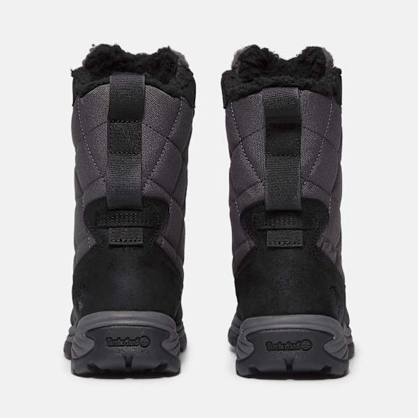 Women's White Ledge Tall Waterproof Snow Boot / Black Suede