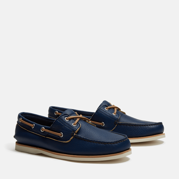 Men's Lake House Classic 2-Eye Boat Shoe / Dark Blue Full-Grain
