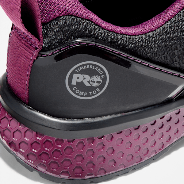 Women's Reaxion Composite Toe Work Sneaker / Black/Purple
