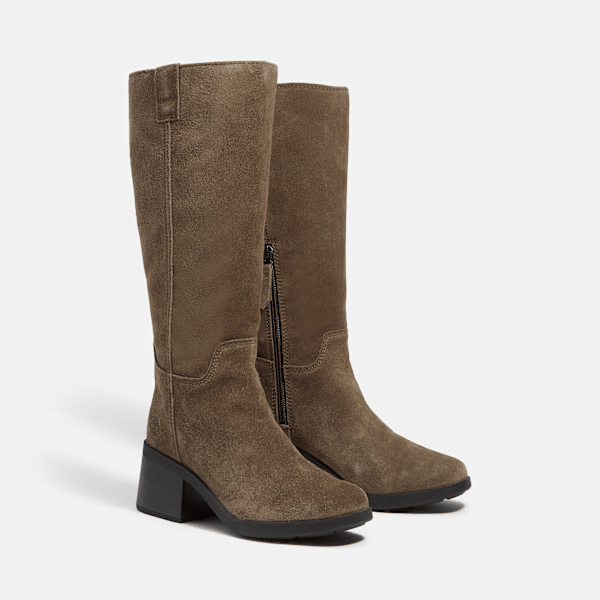 Women's Bellevaux Tall Side-Zip Boot / Dark Brown Suede