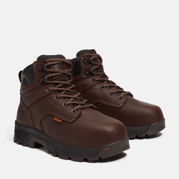 Women's TiTAN™ EV Met Guard 6" Composite Toe Work Boot / Dark Brown Full-Grain