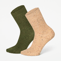Speckled 2-Pack Crew Sock / Deep Lichen Green