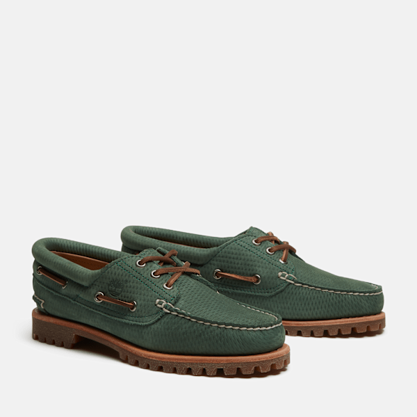 Women's Timberland® Authentic Boat Shoe / Green Nubuck