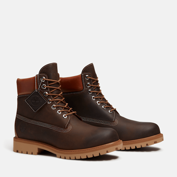 Men's Timberland® Heritage 6-Inch Boot with GORE-TEX Membrane / Dark Brown Full-Grain
