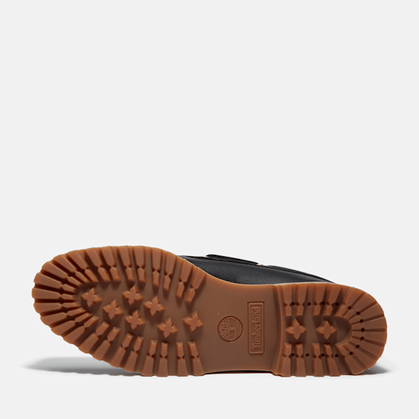 Men's Timberland® Authentic 3-Eye Lug Handsewn Boat Shoe / Black Full-Grain