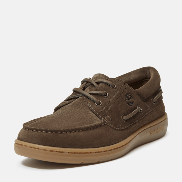 Men's Timberland® Portofino Pier Boat Shoe / Dark Brown Suede/Beige