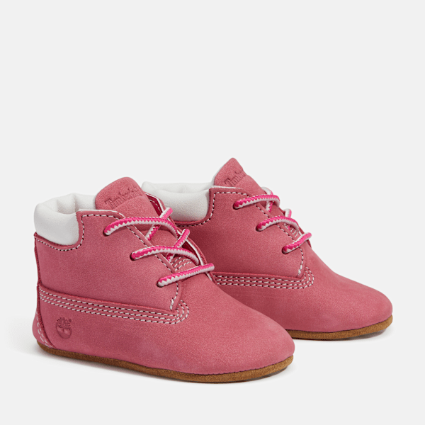 Infant Crib Bootie / Medium Pink Nubuck
