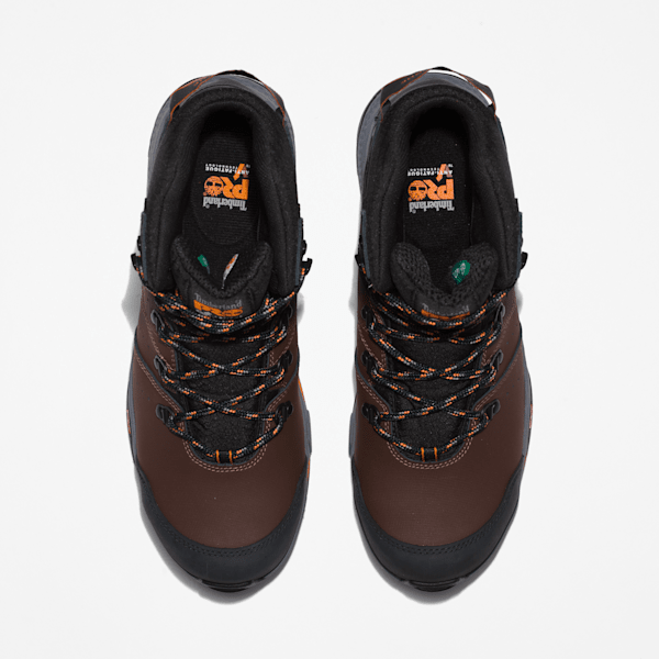 Men's Switchback Composite Toe Waterproof Work Boot / Brown/Orange