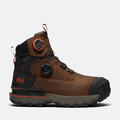 Men's Timberland PRO® Boondock Ultralight 6" Composite-Toe Work Boot with BOA® Fit System / Brown Full-Grain/Orange