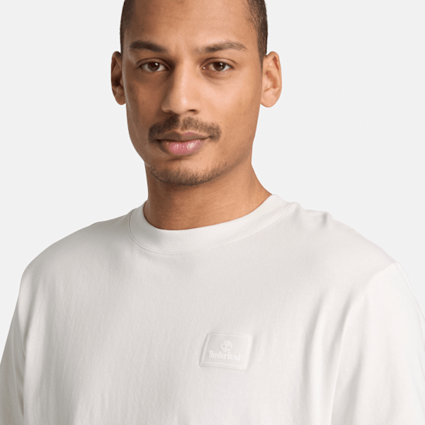 Men's Silicon Badge Short-Sleeve T-Shirt / Vintage White