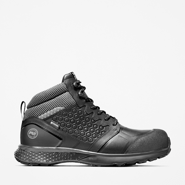 Men's Reaxion Composite Toe Waterproof Work Sneaker / Black/Grey