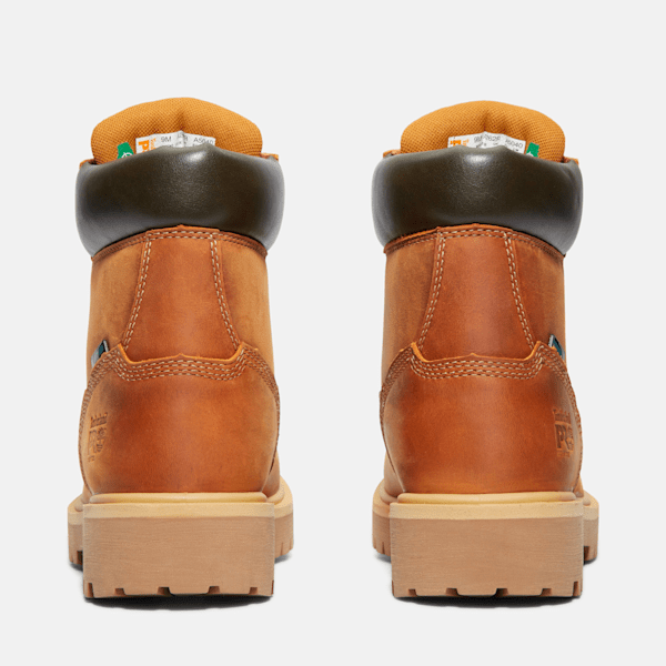 Men's Direct Attach 6" Soft Toe Waterproof Work Boot / Brown/Marigold
