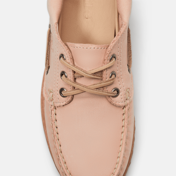 Women's Timberland® Authentic 3-Eye Boat Shoe / Light Pink Full-Grain