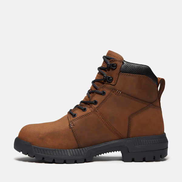 Men's Montauk 6" Steel Toe Waterproof Work Boot / Medium Brown Full-Grain