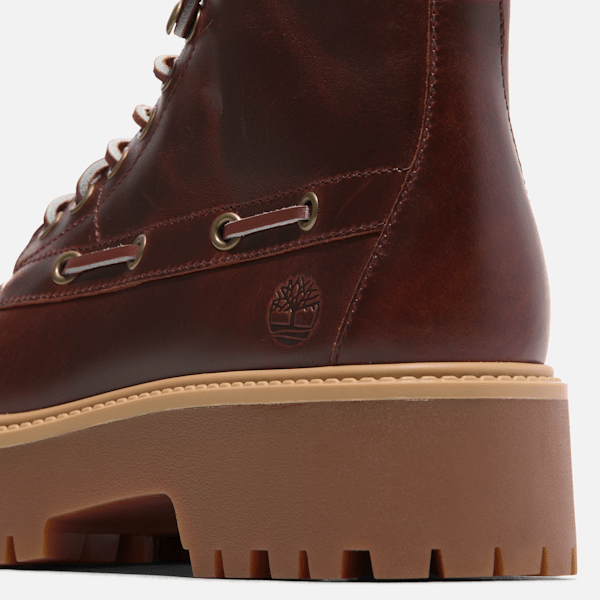 Women’s Stone Street Platform Kiltie Boot / Root Beer Full-Grain