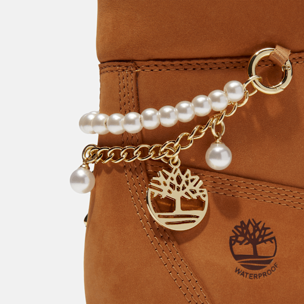 Women's Stone Street Platform 6-Inch Waterproof Boot / Wheat Nubuck With Charms