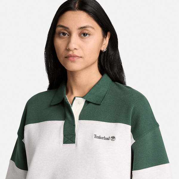 Women's Rugby Polo Sweatshirt / Sycamore/Light Oatmeal Heather